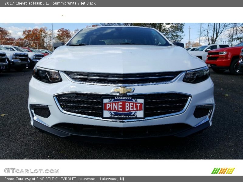 Summit White / Jet Black 2017 Chevrolet Malibu LS