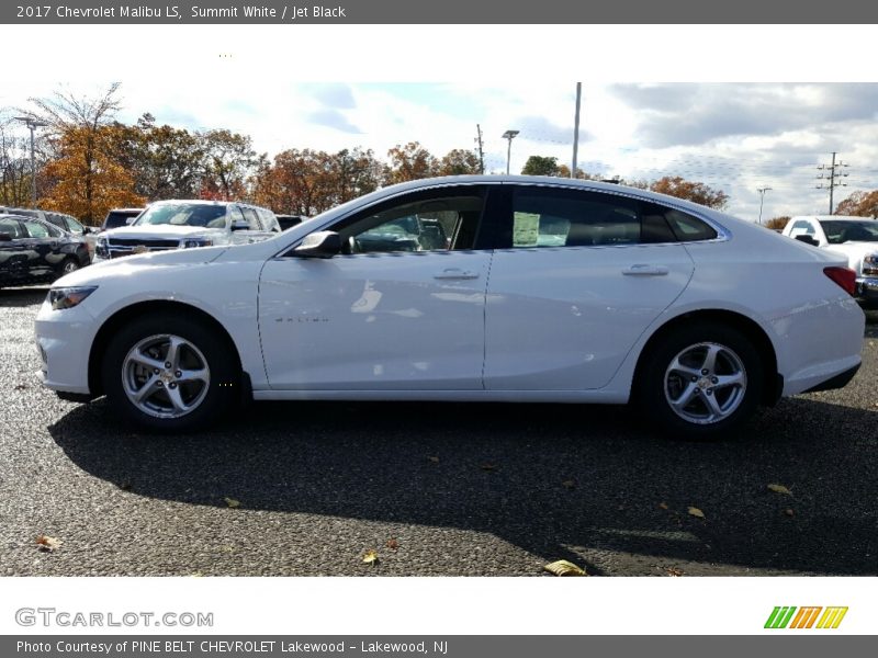 Summit White / Jet Black 2017 Chevrolet Malibu LS
