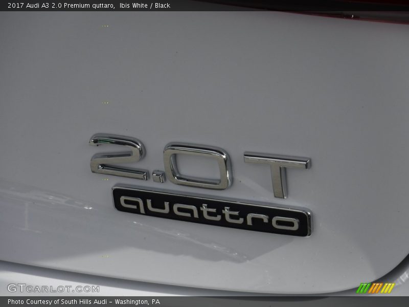 Ibis White / Black 2017 Audi A3 2.0 Premium quttaro