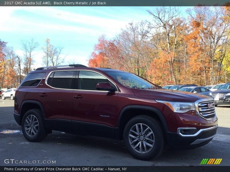 Black Cherry Metallic / Jet Black 2017 GMC Acadia SLE AWD
