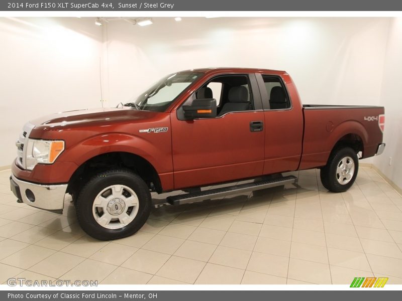 Sunset / Steel Grey 2014 Ford F150 XLT SuperCab 4x4