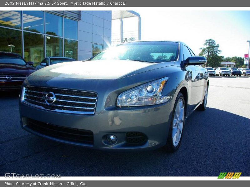 Mystic Jade Metallic / Charcoal 2009 Nissan Maxima 3.5 SV Sport