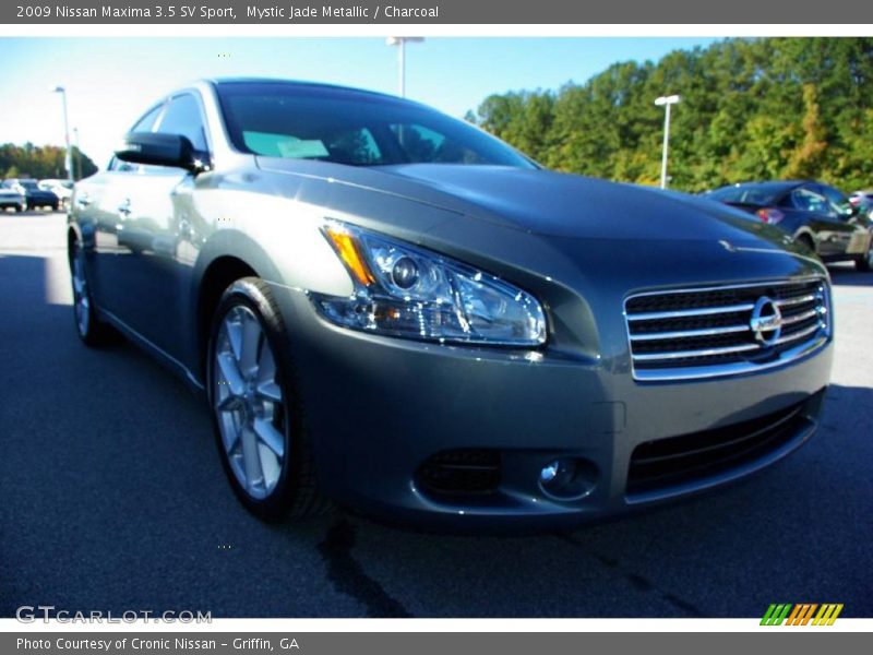 Mystic Jade Metallic / Charcoal 2009 Nissan Maxima 3.5 SV Sport