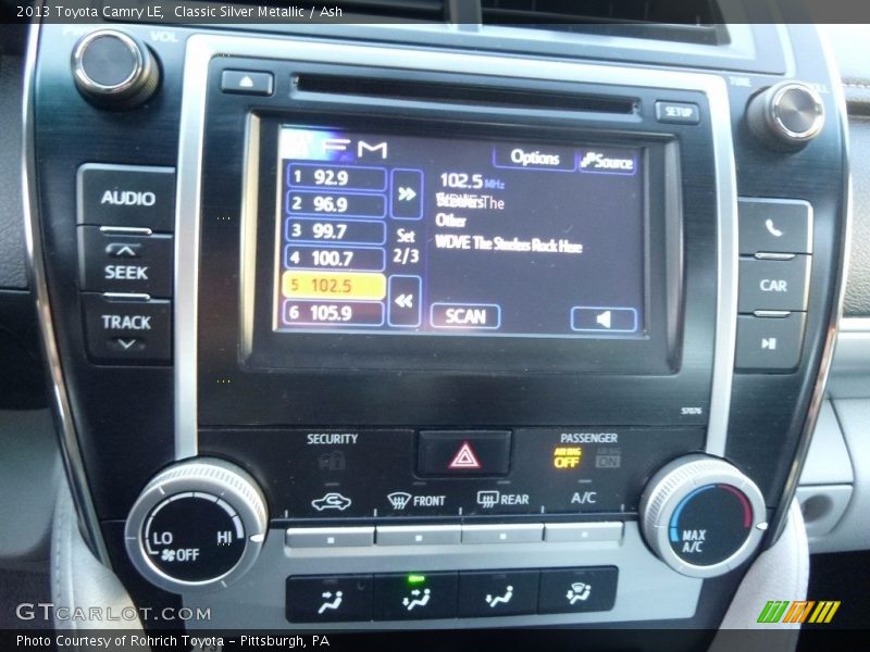 Classic Silver Metallic / Ash 2013 Toyota Camry LE