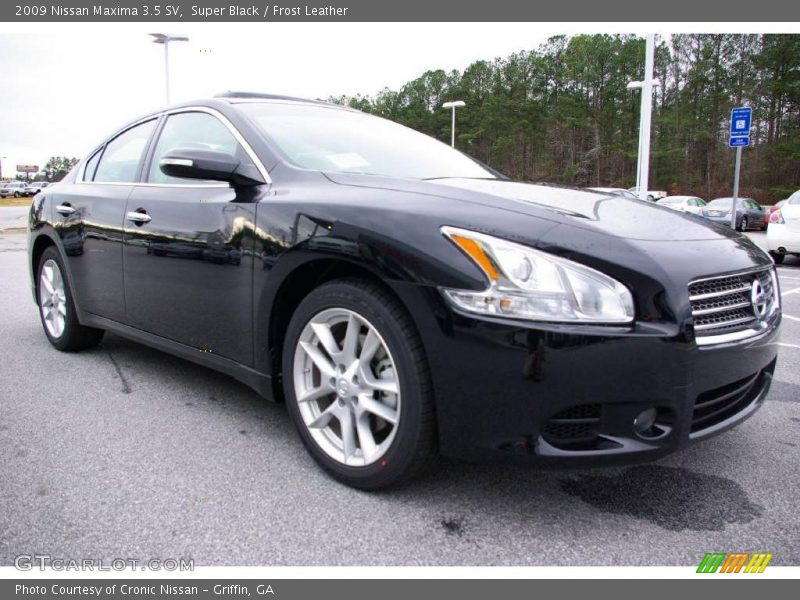 Super Black / Frost Leather 2009 Nissan Maxima 3.5 SV