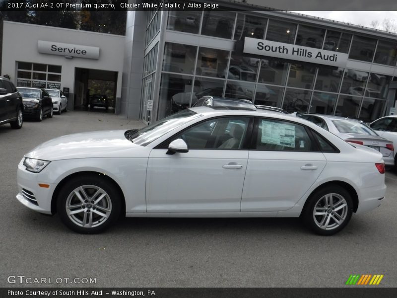 Glacier White Metallic / Atlas Beige 2017 Audi A4 2.0T Premium quattro
