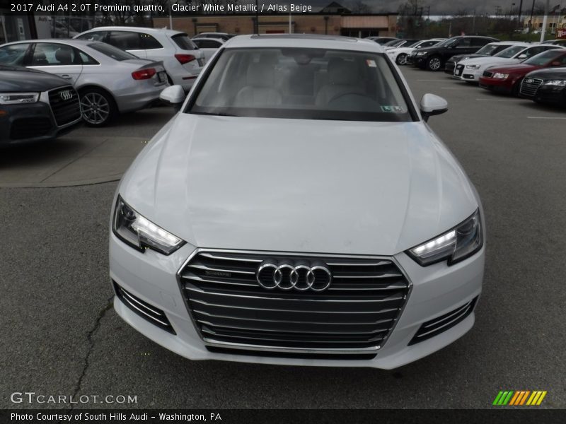 Glacier White Metallic / Atlas Beige 2017 Audi A4 2.0T Premium quattro