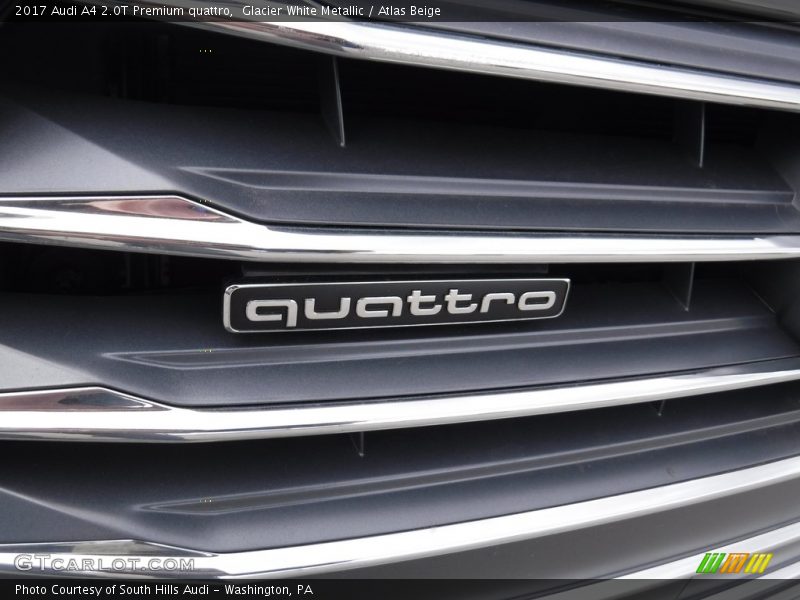 Glacier White Metallic / Atlas Beige 2017 Audi A4 2.0T Premium quattro