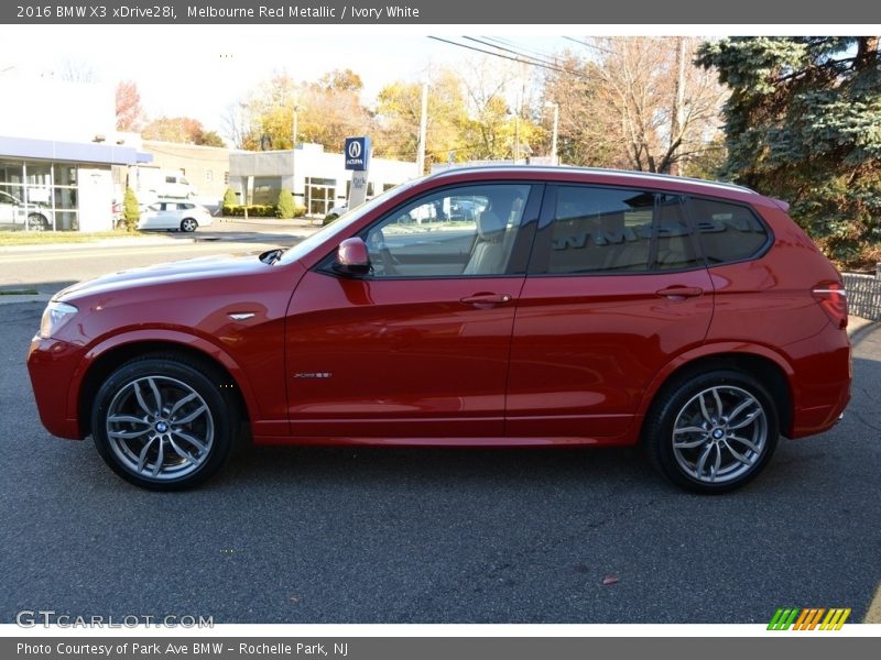 Melbourne Red Metallic / Ivory White 2016 BMW X3 xDrive28i