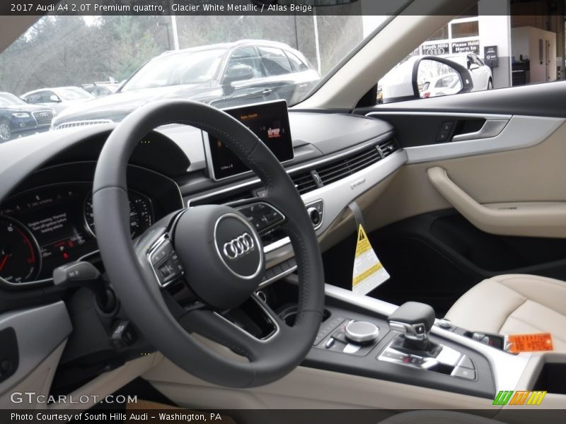 Glacier White Metallic / Atlas Beige 2017 Audi A4 2.0T Premium quattro
