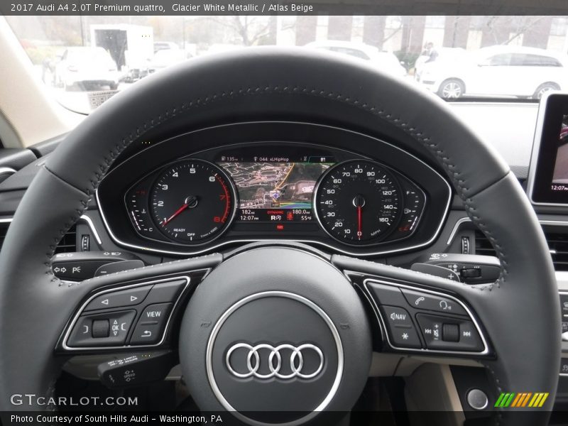 Glacier White Metallic / Atlas Beige 2017 Audi A4 2.0T Premium quattro