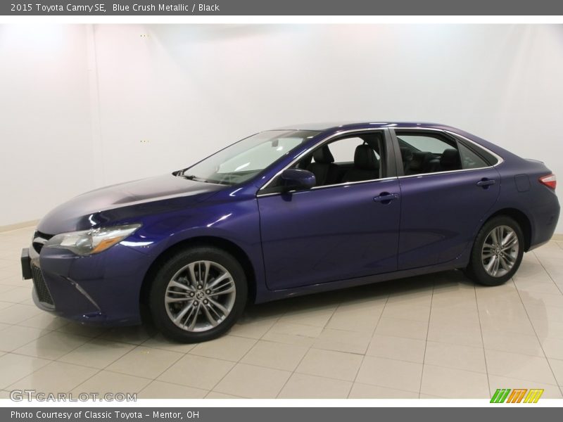 Blue Crush Metallic / Black 2015 Toyota Camry SE