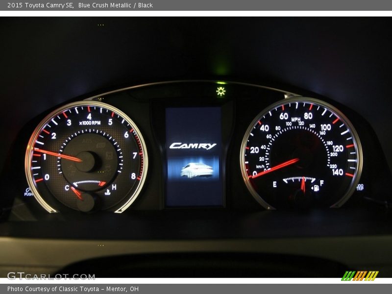 Blue Crush Metallic / Black 2015 Toyota Camry SE