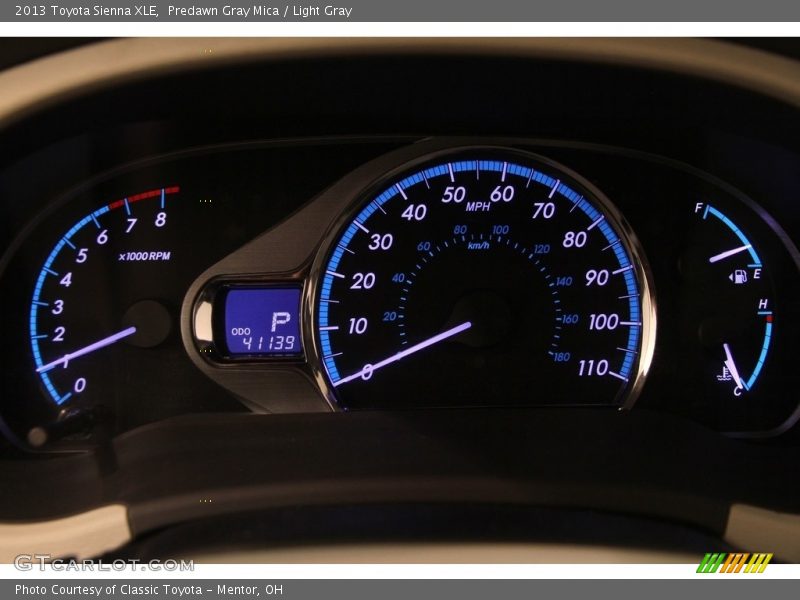 Predawn Gray Mica / Light Gray 2013 Toyota Sienna XLE