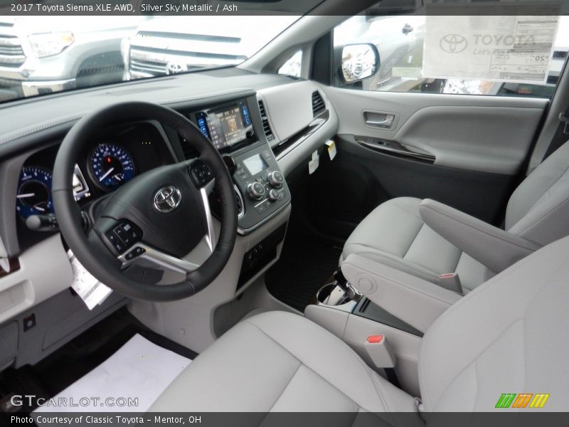 Silver Sky Metallic / Ash 2017 Toyota Sienna XLE AWD