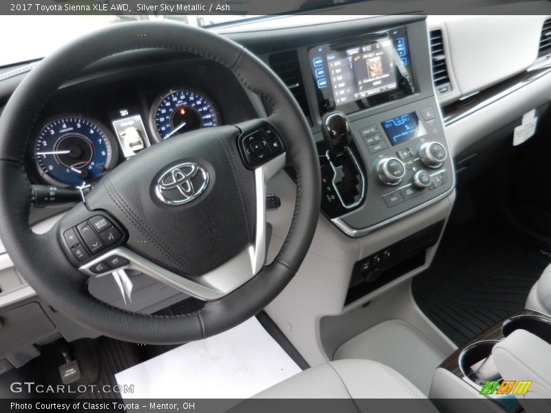 Silver Sky Metallic / Ash 2017 Toyota Sienna XLE AWD