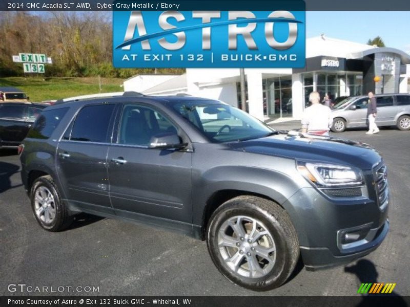 Cyber Gray Metallic / Ebony 2014 GMC Acadia SLT AWD