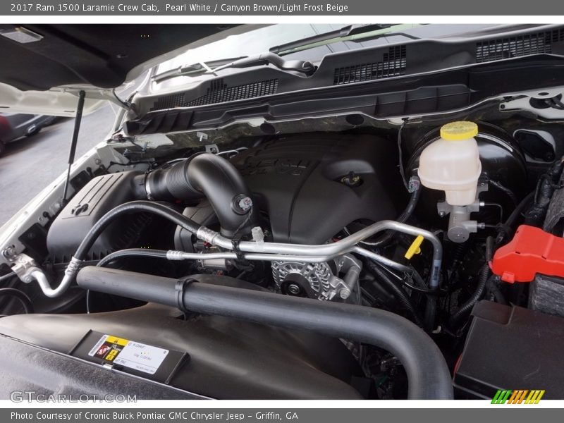 Pearl White / Canyon Brown/Light Frost Beige 2017 Ram 1500 Laramie Crew Cab