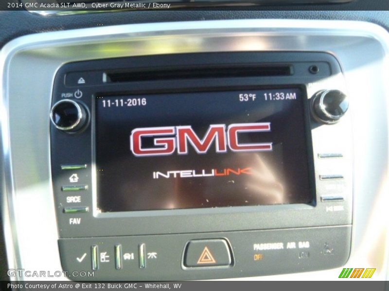 Cyber Gray Metallic / Ebony 2014 GMC Acadia SLT AWD