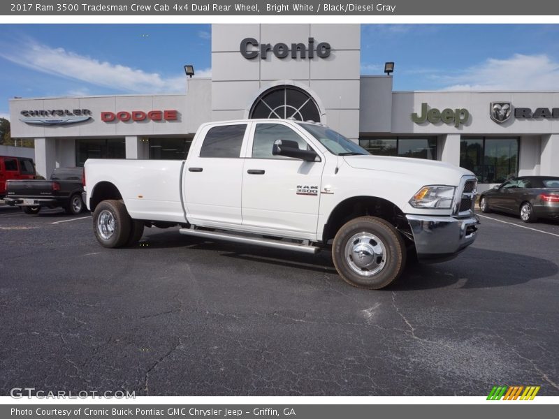 Bright White / Black/Diesel Gray 2017 Ram 3500 Tradesman Crew Cab 4x4 Dual Rear Wheel
