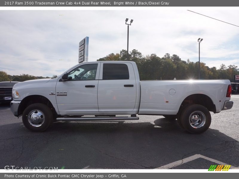 Bright White / Black/Diesel Gray 2017 Ram 3500 Tradesman Crew Cab 4x4 Dual Rear Wheel