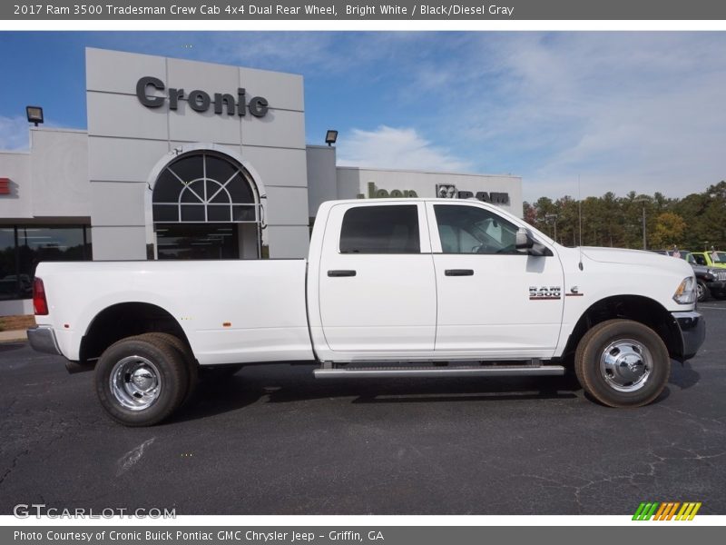 Bright White / Black/Diesel Gray 2017 Ram 3500 Tradesman Crew Cab 4x4 Dual Rear Wheel