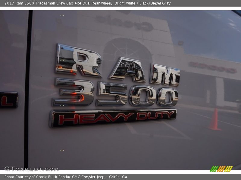 Bright White / Black/Diesel Gray 2017 Ram 3500 Tradesman Crew Cab 4x4 Dual Rear Wheel