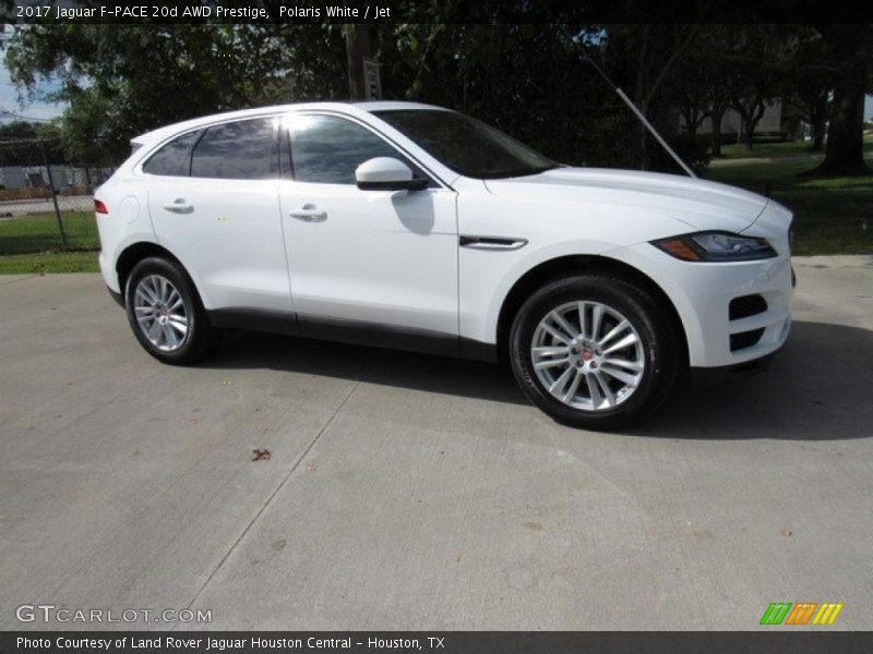 Polaris White / Jet 2017 Jaguar F-PACE 20d AWD Prestige