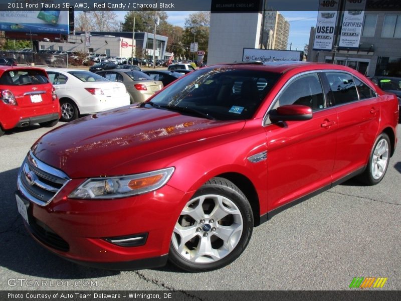 Red Candy / Charcoal Black 2011 Ford Taurus SEL AWD