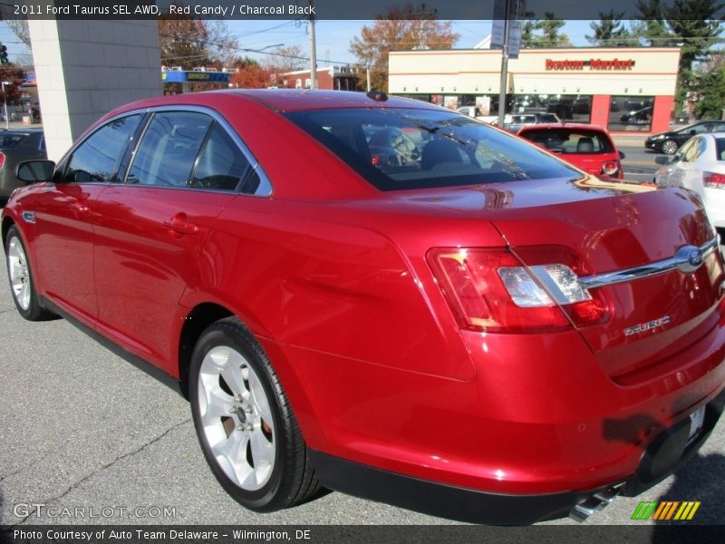 Red Candy / Charcoal Black 2011 Ford Taurus SEL AWD