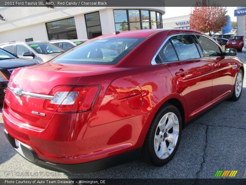 Red Candy / Charcoal Black 2011 Ford Taurus SEL AWD