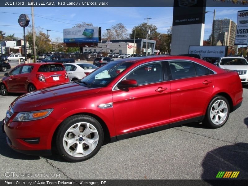 Red Candy / Charcoal Black 2011 Ford Taurus SEL AWD
