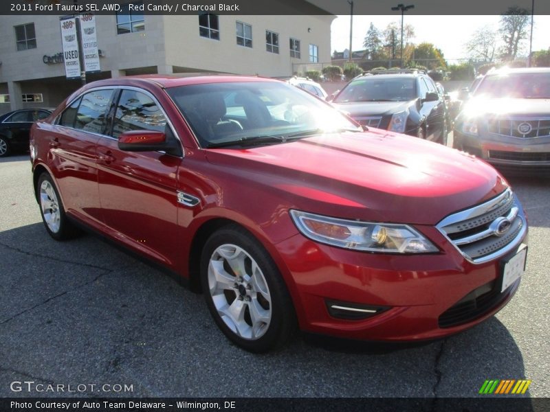 Red Candy / Charcoal Black 2011 Ford Taurus SEL AWD
