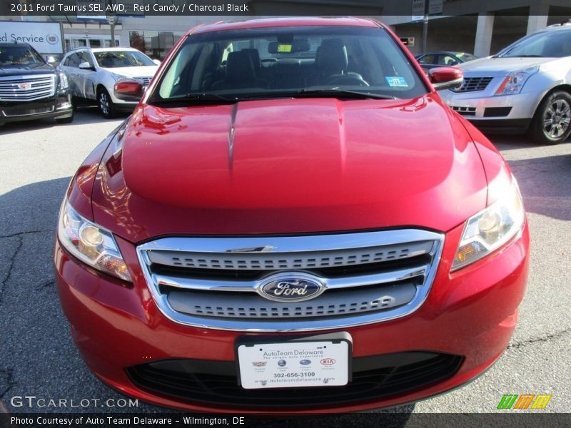 Red Candy / Charcoal Black 2011 Ford Taurus SEL AWD