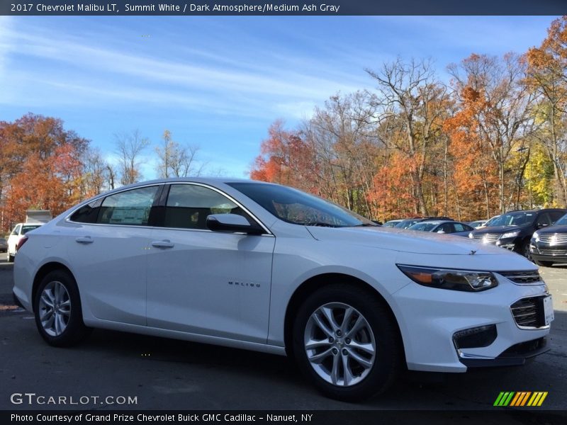 Summit White / Dark Atmosphere/Medium Ash Gray 2017 Chevrolet Malibu LT