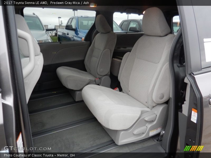 Rear Seat of 2017 Sienna LE AWD