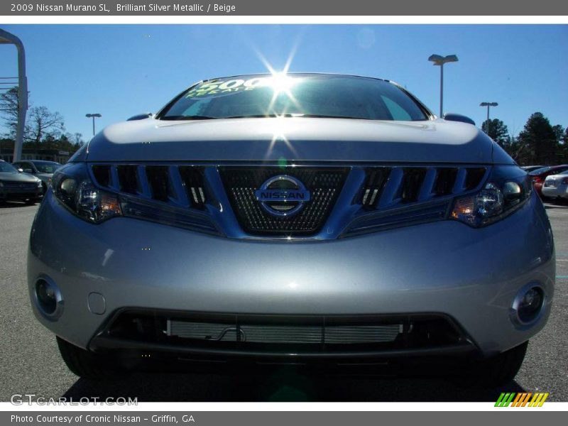 Brilliant Silver Metallic / Beige 2009 Nissan Murano SL