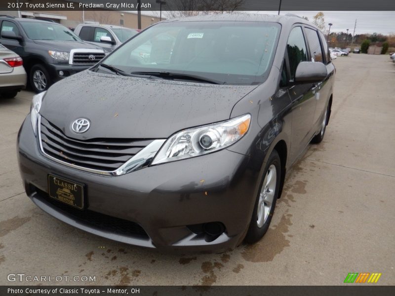 Predawn Gray Mica / Ash 2017 Toyota Sienna LE