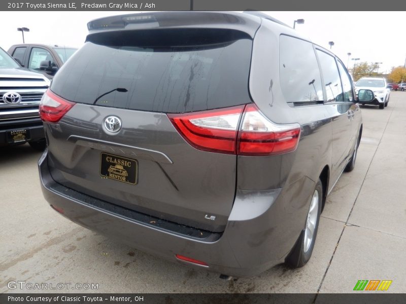 Predawn Gray Mica / Ash 2017 Toyota Sienna LE