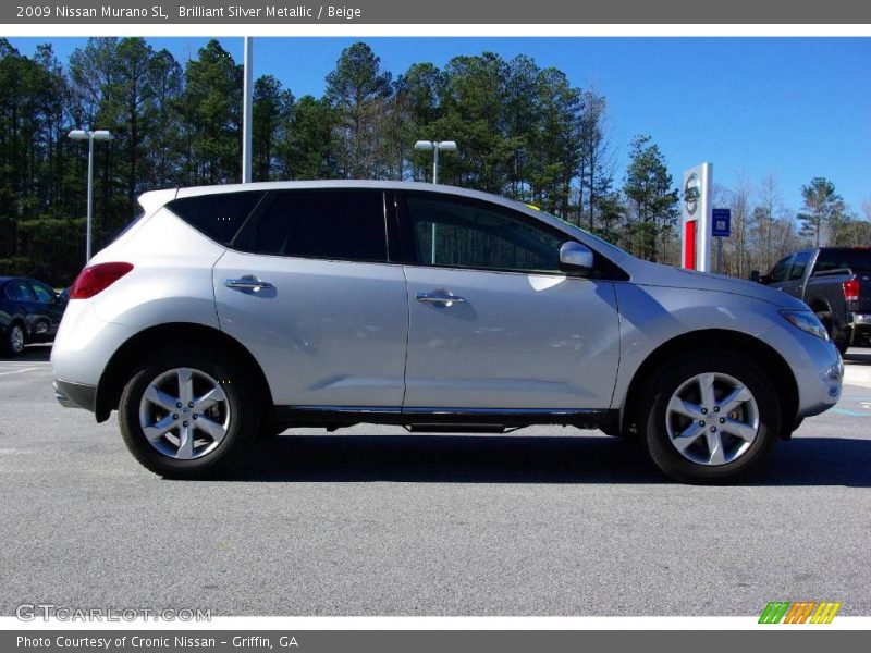 Brilliant Silver Metallic / Beige 2009 Nissan Murano SL
