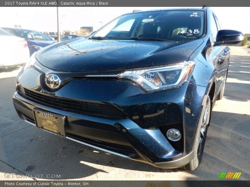 Galactic Aqua Mica / Black 2017 Toyota RAV4 XLE AWD
