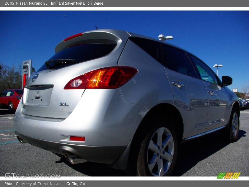 Brilliant Silver Metallic / Beige 2009 Nissan Murano SL