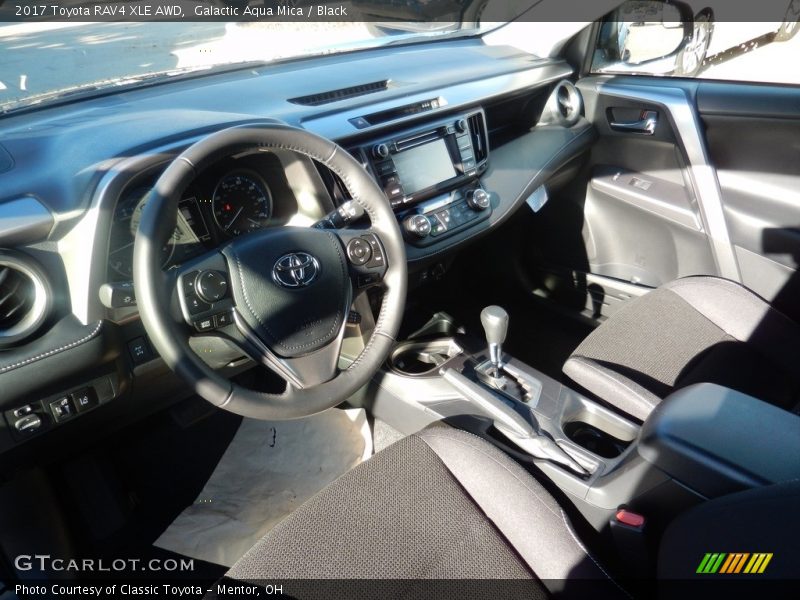 Galactic Aqua Mica / Black 2017 Toyota RAV4 XLE AWD