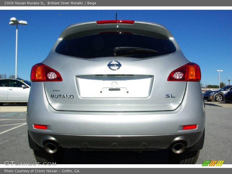 Brilliant Silver Metallic / Beige 2009 Nissan Murano SL