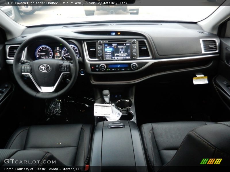 Silver Sky Metallic / Black 2016 Toyota Highlander Limited Platinum AWD