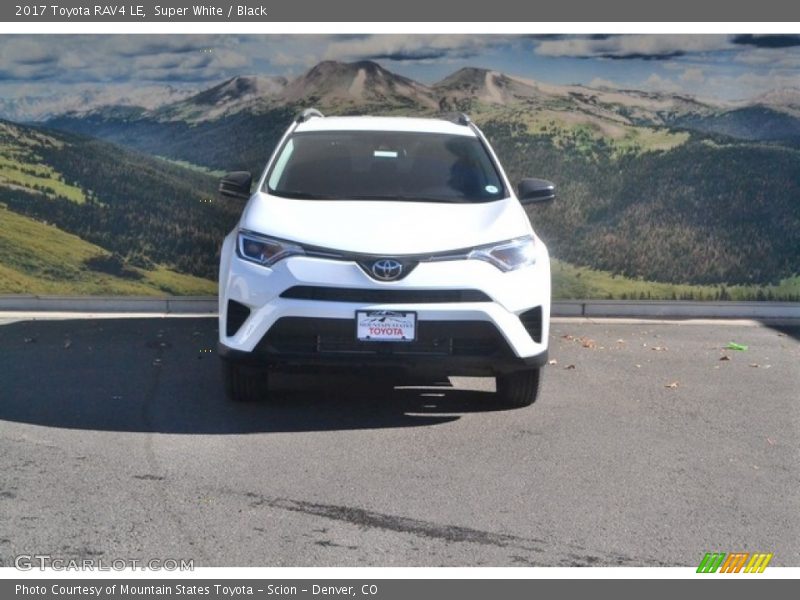 Super White / Black 2017 Toyota RAV4 LE
