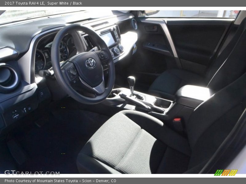 Super White / Black 2017 Toyota RAV4 LE