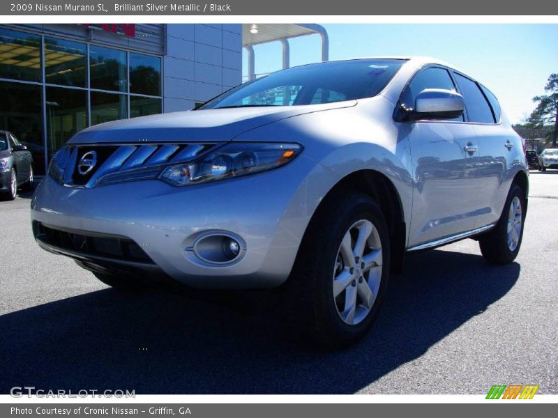 Brilliant Silver Metallic / Black 2009 Nissan Murano SL