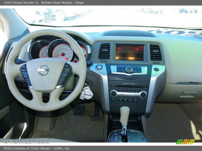 Brilliant Silver Metallic / Beige 2009 Nissan Murano SL