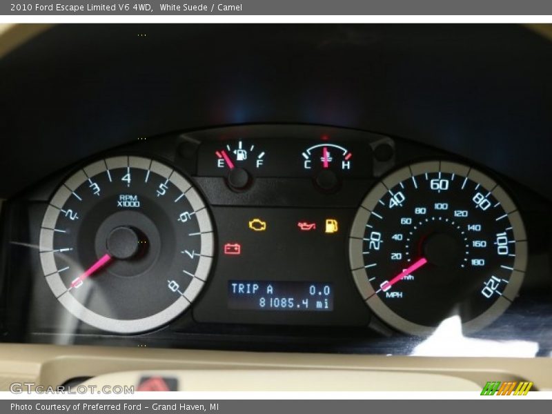 White Suede / Camel 2010 Ford Escape Limited V6 4WD
